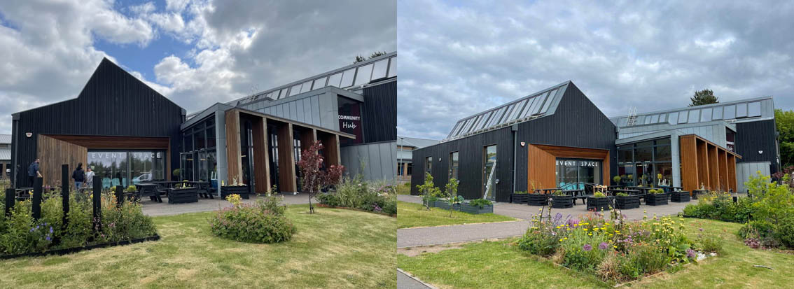 Beacon before and after